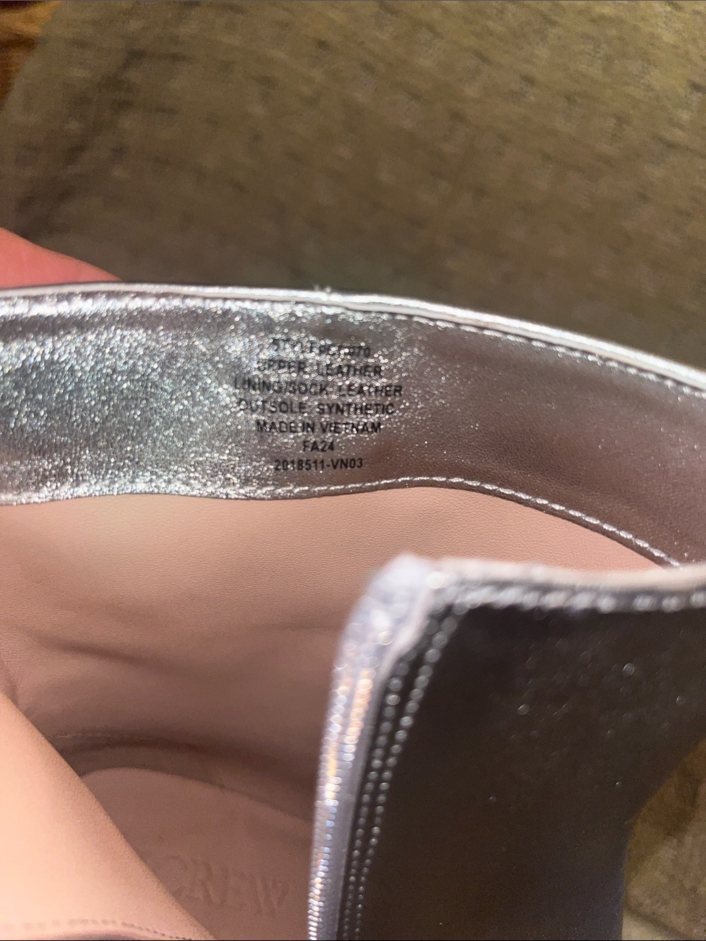 J. Crew Leather metallic Silver Pointed Toe Ankle Booties - Picture 5 of 7